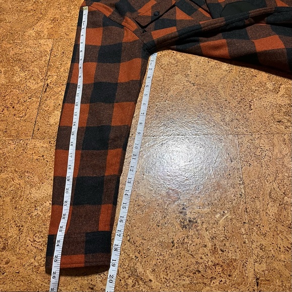 Roark Nordsman Wool Blend Flannel Plaid Classic Fit Shirt In Rust/Charcoal Sz M - Picture 11 of 11